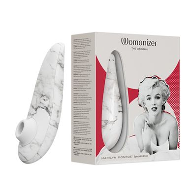 Вакуумний стимулятор клітора Womanizer Marilyn Monroe White Marble