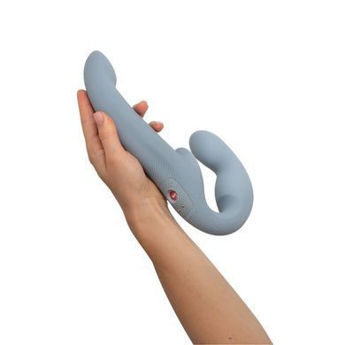Безременный страпон с вибрацией Fun Factory SHARE VIBE PRO cool grey, регулируемый
