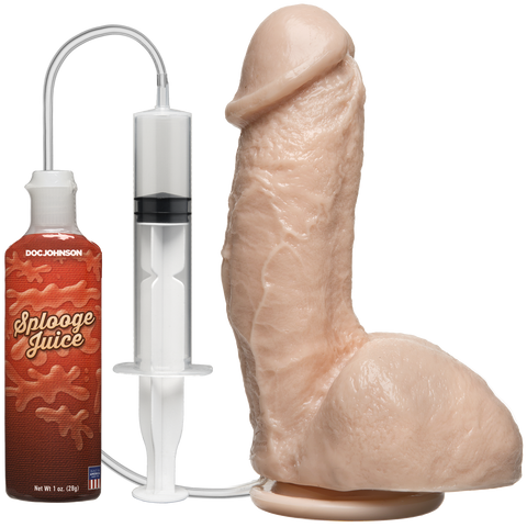 Фалоімітатор, що кінчає Doc Johnson The Amazing Squirting Realistic Cock, ПВХ, діаметр 5,1см, Телесный