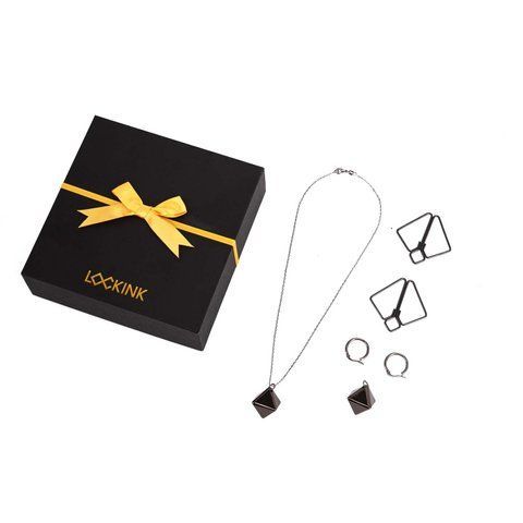 Зажимы для сосков с тяжелой подвеской LOCKINK Nipple Clamps with Heavy Pendant - Grey
