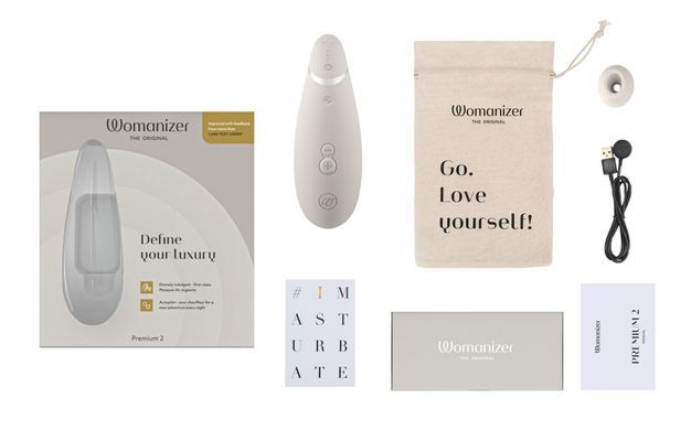 Вакуумный клиторальный стимулятор Womanizer Premium 2 - Grey