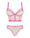 411071 Комплект Obsessive Nudelia top & panties pink L/XL