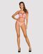 411071 Комплект Obsessive Nudelia top & panties pink L/XL