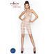 Бодистокинг Passion BS033 white, платье-сетка на бретелях, прозрачное, Белый