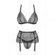 Комплект Obsessive Chiccanta 3 pcs set black S/M