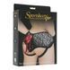 Трусы для страпона Sportsheets - SizePlus Grey&Black Lace Corsette, широкий пояс, бант, кружево, Чорний/сірий