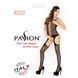 Бодістокінг Passion BS023 black, комбінезон, імітація панчох і пояса, Черный