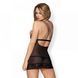 Сорочка черная 854-CHE-1 chemise L/XL