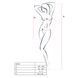 Бодистокинг Passion BS033 white, платье-сетка на бретелях, прозрачное, Белый