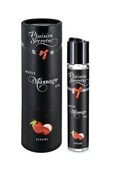 Масажна олія Plaisirs Secrets Litchi (59 мл) з афродизіаками, їстівна, подарункове паковання