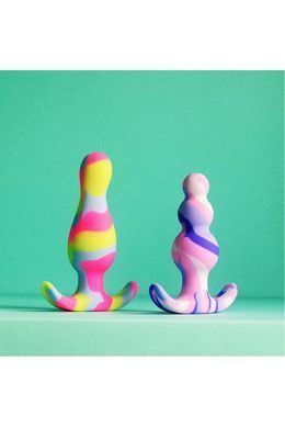 Анальна пробка конусоподібна зі стопером Blush Avant Kaleido різнобарвна