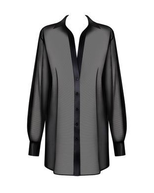 Сексуальний халат-сорочка Obsessive Stellya babydoll black M/L