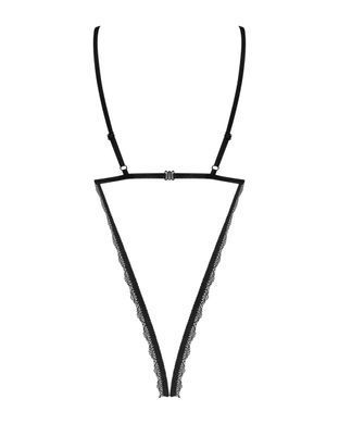 Сексуальне напівпрозоре боді Obsessive Millagro з відкритим доступом, чорне, L/XL