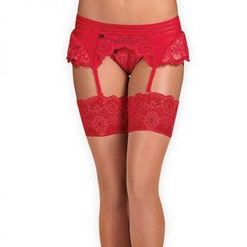 Пояс со стрингами красный Obsessive 853-GAR-3 S/M