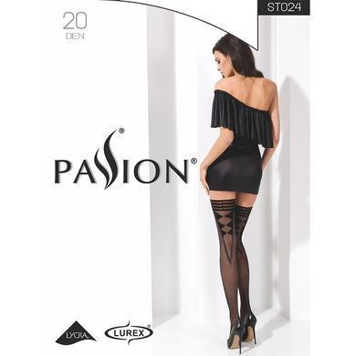 Панчохи ST024 3/4 nero - Passion, Черный