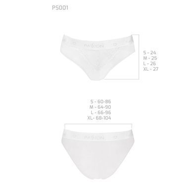 Трусики з широкою гумкою і мереживом Passion PS001 PANTIES white, size S