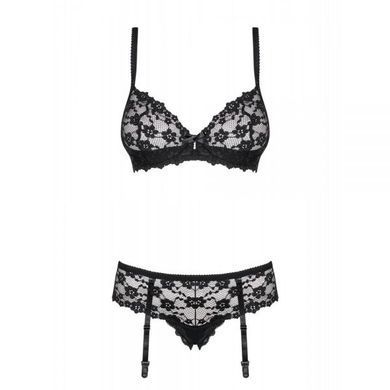 Комплект Obsessive Letica 2 pcs set black L/XL