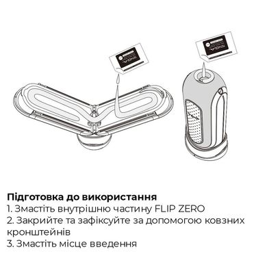 Мастурбатор Tenga Flip Zero Black, змінна інтенсивність стимуляції, розкладний, Прозрачный