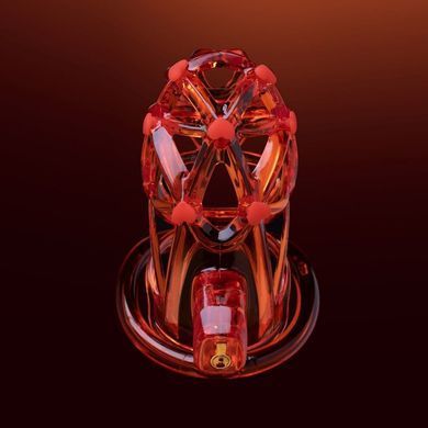 Чоловічий пояс вірності UPKO Caged Beast Male Chastity Device Kit, помаранчевий
