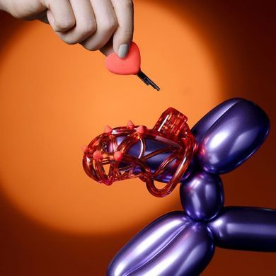 Чоловічий пояс вірності UPKO Caged Beast Male Chastity Device Kit, помаранчевий