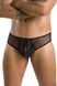 Чоловічі труси зі шнурівкою Passion Slip Richard XXL/XXXL, чорні, екошкіра, сітка