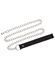 Повідець з карабіном та чорною петлею Taboom Luxury Bondage Essentials Chain Leash, сріблястий