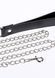 Повідець з карабіном та чорною петлею Taboom Luxury Bondage Essentials Chain Leash, сріблястий
