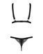 Комплект бюстгальтер и трусики Obsessive Eloissa set Black S/M