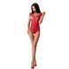 Бодистокинг Passion BS064 red, боди, закрытое плечо, Червоний