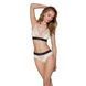 Трусики с широкой резинкой и кружевом Passion PS001 PANTIES ecru, size XL