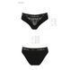 Трусики с широкой резинкой и кружевом Passion PS001 PANTIES black, size S