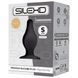 Анальная пробка SilexD (Model 2 size S) двухслойная, силикон+Silexpan, диаметр 3,4см, Черный