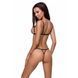 Відверті трусики-стрепи з мереживом SOLON THONG black L/XL - Passion Exclusive
