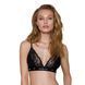 Эластичный топ с кружевом Passion PS001 TOP black, size S