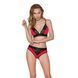 Трусики с широкой резинкой и кружевом Passion PS001 PANTIES red/black, size S