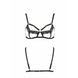 Бюстгальтер-стрепы с кружевом Solon Bra black XXL/XXXL &mdash; Passion Exclusive: трусики в комплекте