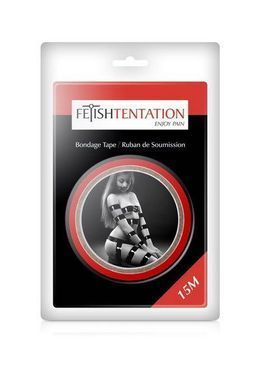 Скотч для бондажа Fetish Tentation Red (15 м), не липне до шкіри і волосків, тільки сам до себе, Червоний