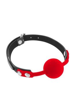 Классический кляп с силиконовым шариком Fetish Tentation Silicone Gag Ball Red