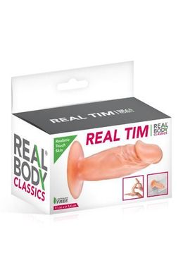 Фаллоимитатор Real Body - Real Tim Flash, TPE, диаметр 3,4см, Телесный