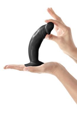 Фалоімітатор із присоскою Real Body &mdash; Real Zack Black, TPE, діаметр 3,7 см