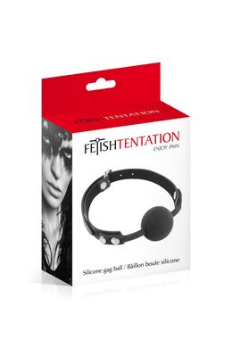 Класичний кляп з силіконовою кулькою Fetish Tentation Silicone Gag Ball