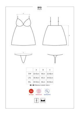 Нав'язливий 810-bab-1 babydoll & thong black s/m