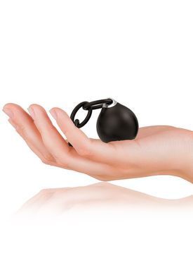 Мощное виброяйцо Rocks Off Ball & Chain с пультом ДУ, Черный