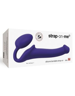 Безремневой страпон Strap-On-Me Violet M, полностью регулируемый, диаметр 3,3см, Фиолетовый