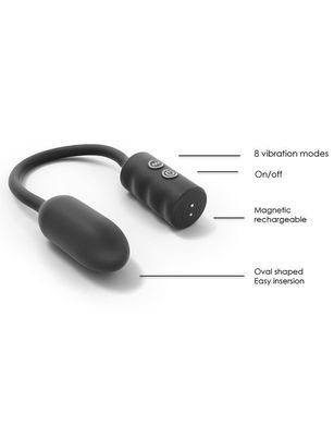 Виброяйцо Dorcel Deep Explorer, подходит для вагинальной и анальной стимуляции, мощное, Черный