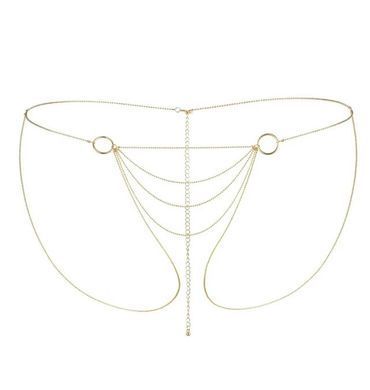 Цепочка-трусики Bijoux Indiscrets Magnifique Bikini Chain &ndash; Gold, украшение для тела