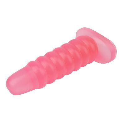 Большая анальная пробка&nbsp;Chisa&nbsp;Hi-Rubber Chubby Anal Plug Pink