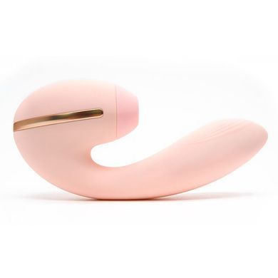 Вакуумный вибратор Kistoy Tina Mini Light Pink, вагинально-клиторальный, Розовый