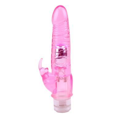 Подвійний вібратор Chisa Novelties Jelly Glitters Dual Teaser Pink