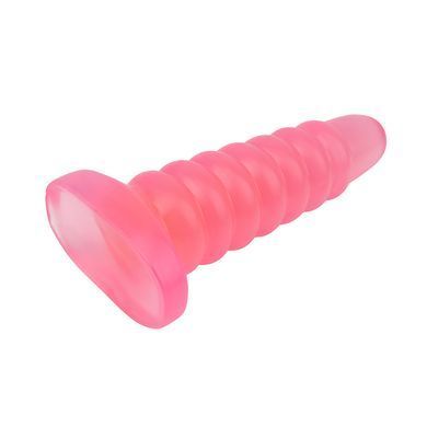 Большая анальная пробка&nbsp;Chisa&nbsp;Hi-Rubber Chubby Anal Plug Pink